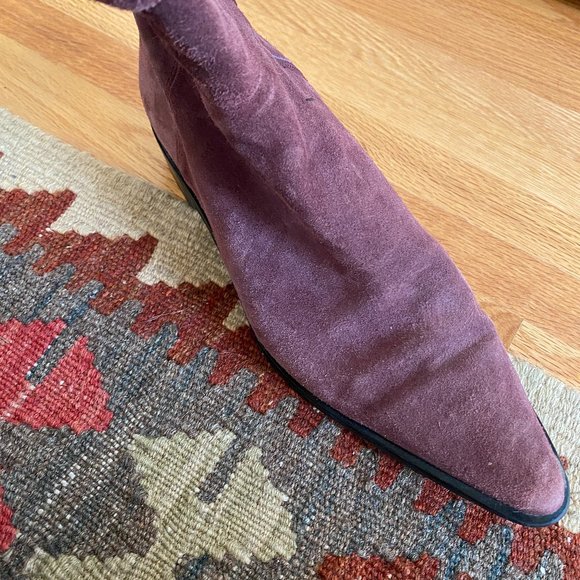 Purple Suede Boots - Picture 8 of 9